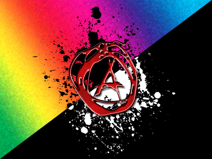 circle A with rainbow
